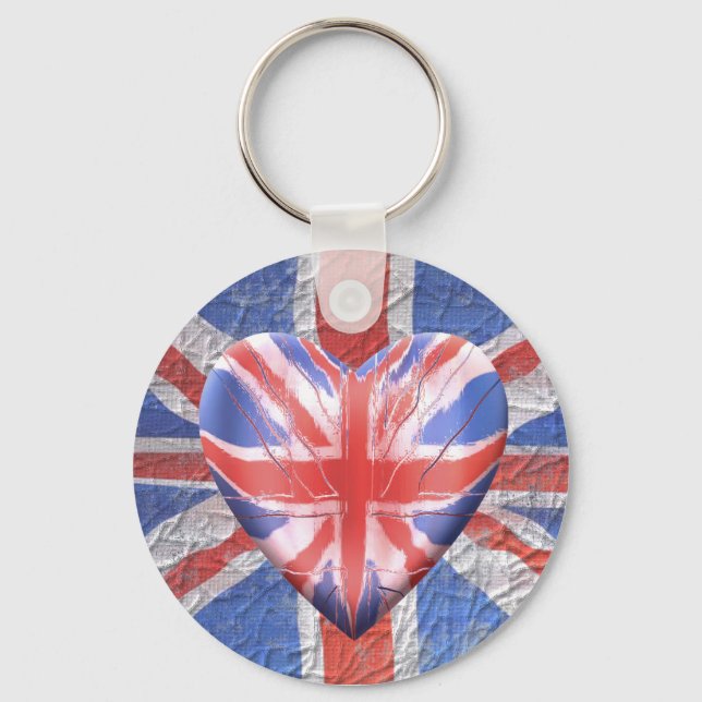 I Love the UK! Key Ring (Front)