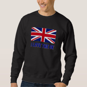I Love The Uk Union Jack Flag Sweatshirt