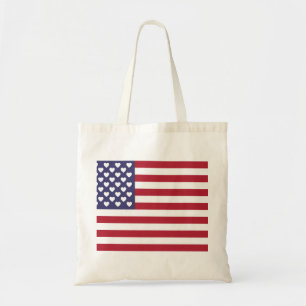 I LOVE THE UNITED STATES OF AMERICA , AMERICAN FLA TOTE BAG