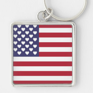 I LOVE THE UNITED STATES OF AMERICA KEY RING