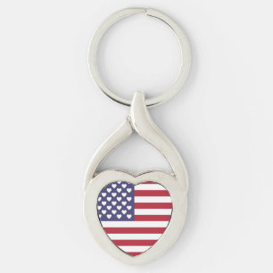 I LOVE THE UNITED STATES OF AMERICA KEY RING