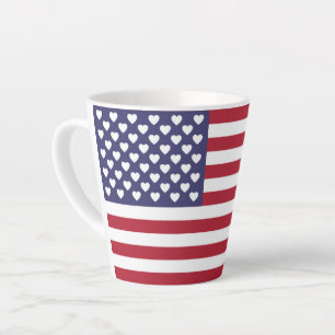 I LOVE THE UNITED STATES OF AMERICA LATTE MUG