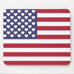 I LOVE THE UNITED STATES OF AMERICA MOUSE PAD