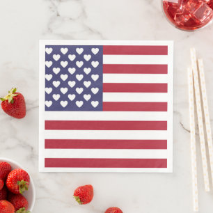 I LOVE THE UNITED STATES OF AMERICA NAPKIN