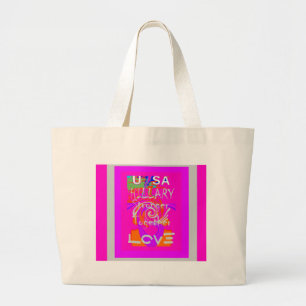 I Love The United States: Stronger Together Large Tote Bag