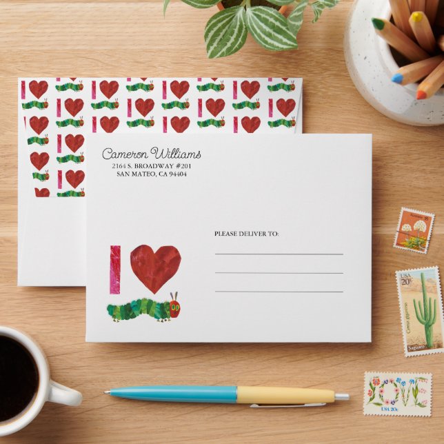 I Love The Very Hungry Caterpillar Envelope (Desk)