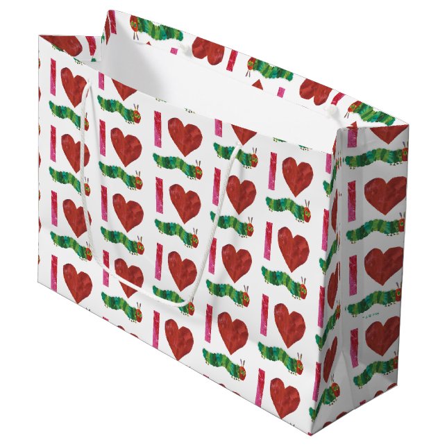 I Love The Very Hungry Caterpillar Large Gift Bag (Front Angled)