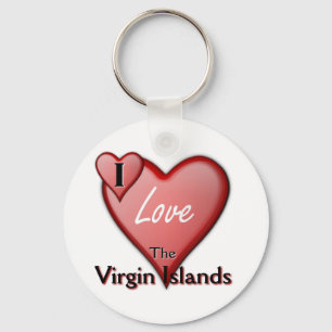 I Love The Virgin Islands Key Ring