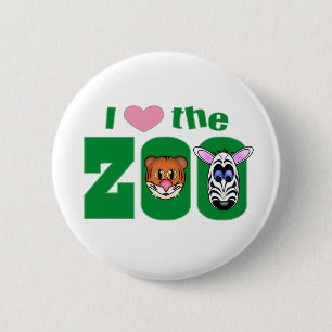 I Love the ZOO 6 Cm Round Badge