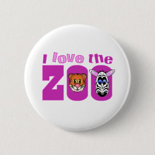I Love the Zoo 6 Cm Round Badge