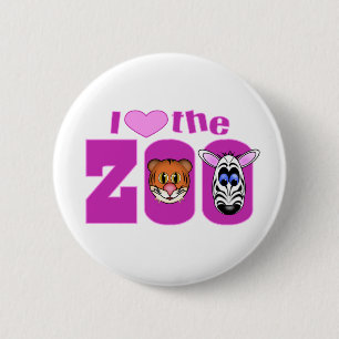 I Love the Zoo 6 Cm Round Badge