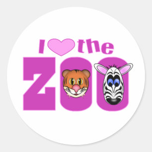 I Love the Zoo Classic Round Sticker