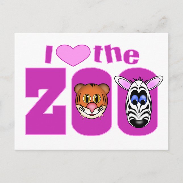 I Love the Zoo Postcard (Front)