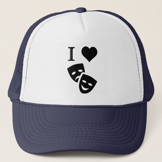 I Love Theatre Trucker Hat (Front)