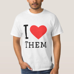 I love them square sticker T-Shirt