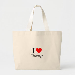 I Love Theology Large Tote Bag