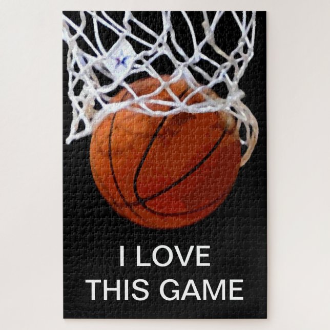 I Love This Game Basketball Art Sports Jigsaw Puzzle (Vertical)