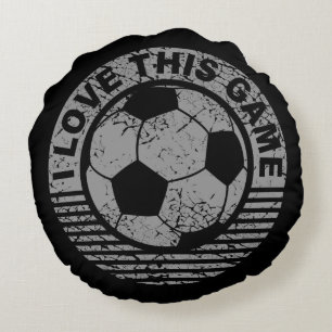I love this game - soccer / football ball round cushion