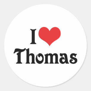 I Love Thomas Classic Round Sticker