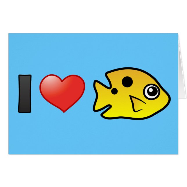 I Love Threespot Damselfish (Front Horizontal)