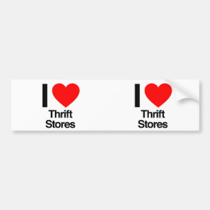 i love thrift stores bumper sticker