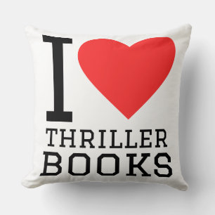 I love thriller books cushion