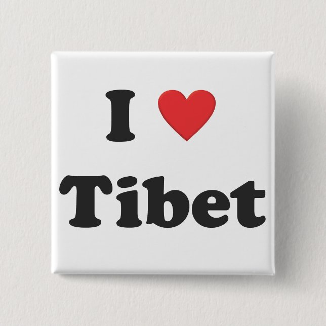 "I love Tibet" Button (Front)