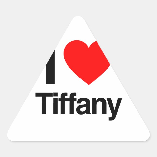 i love tiffany triangle sticker (Front)