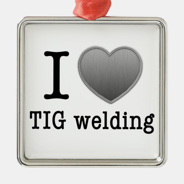 I love TIG welding Metal Tree Decoration (Front)