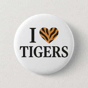 I love Tigers 6 Cm Round Badge
