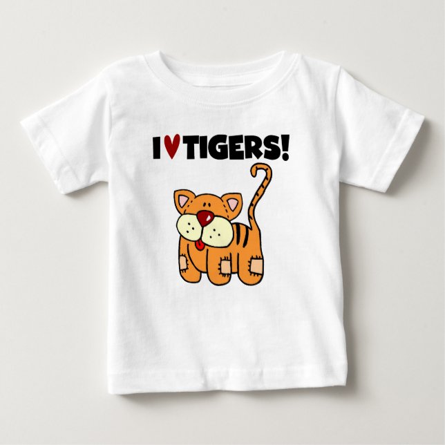I Love Tigers Baby T-Shirt (Front)