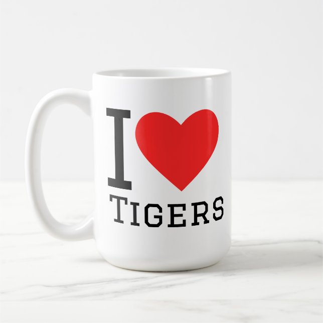 I love tigers coffee mug (Left)