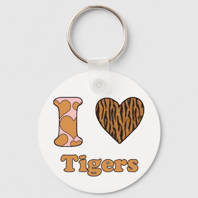 I love Tigers Key Ring (Front)