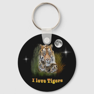 I love Tigers Key Ring