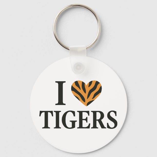 I love Tigers Key Ring (Front)