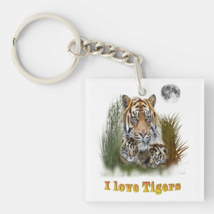 I love Tigers Key Ring