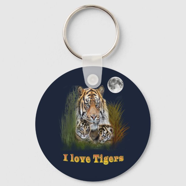 I love Tigers Key Ring (Front)