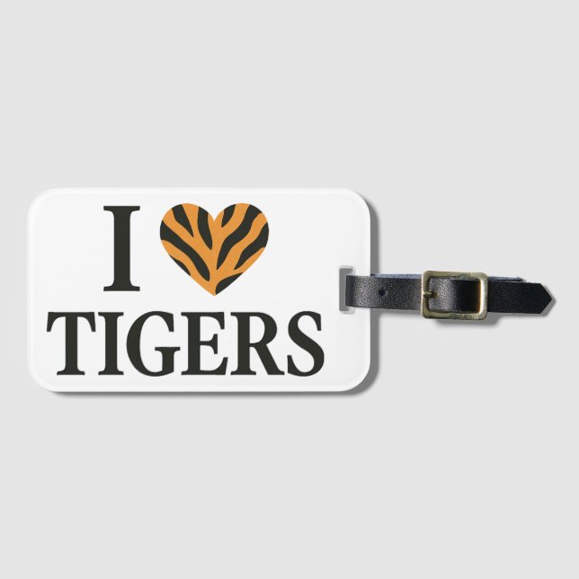 I love Tigers Luggage Tag (Front Horizontal)