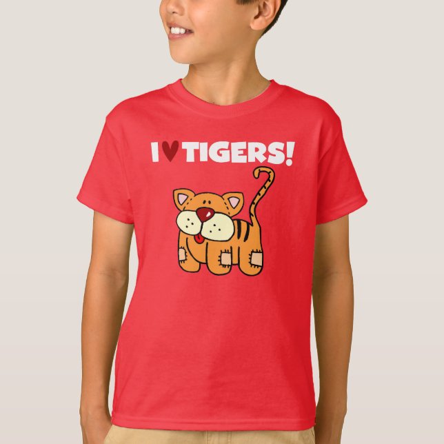 I Love Tigers T-Shirt (Front)