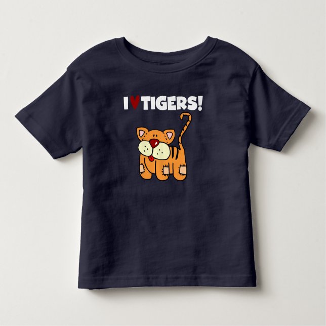 I Love Tigers Toddler T-Shirt (Front)