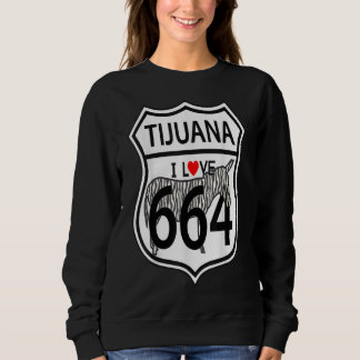 i love tijuana 664 zebra burro donkey mexico sweatshirt