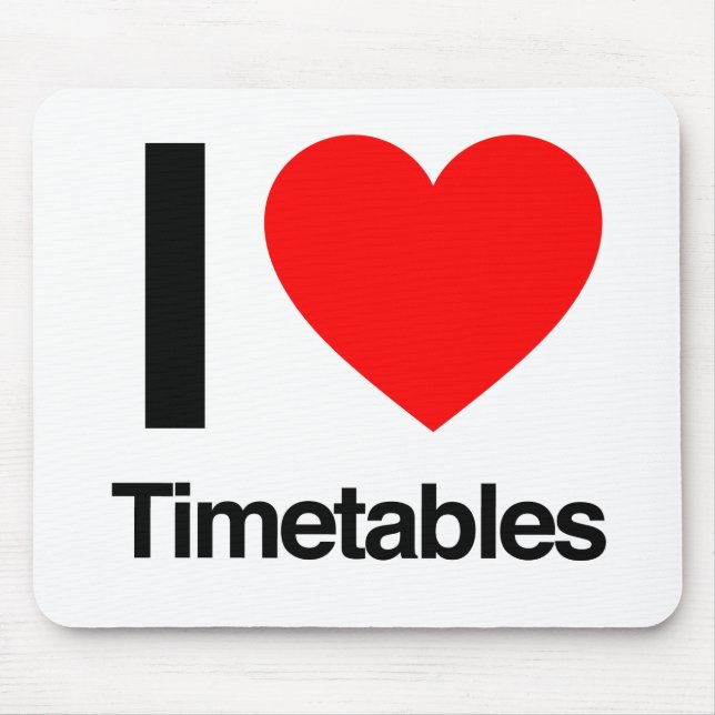 i love timetables mouse pad (Front)