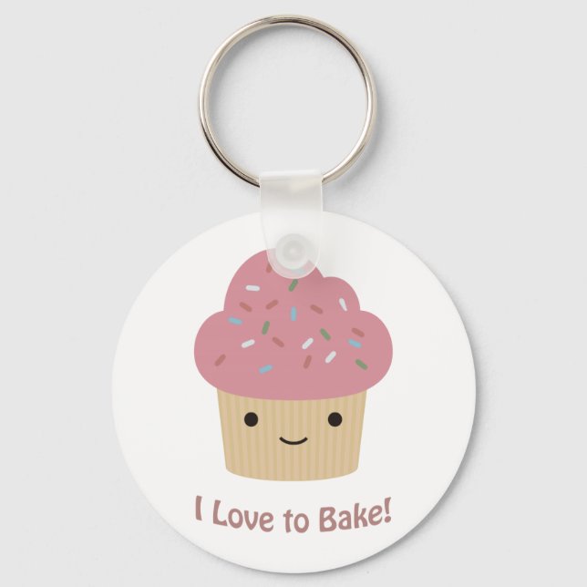 I love to bake key ring (Front)