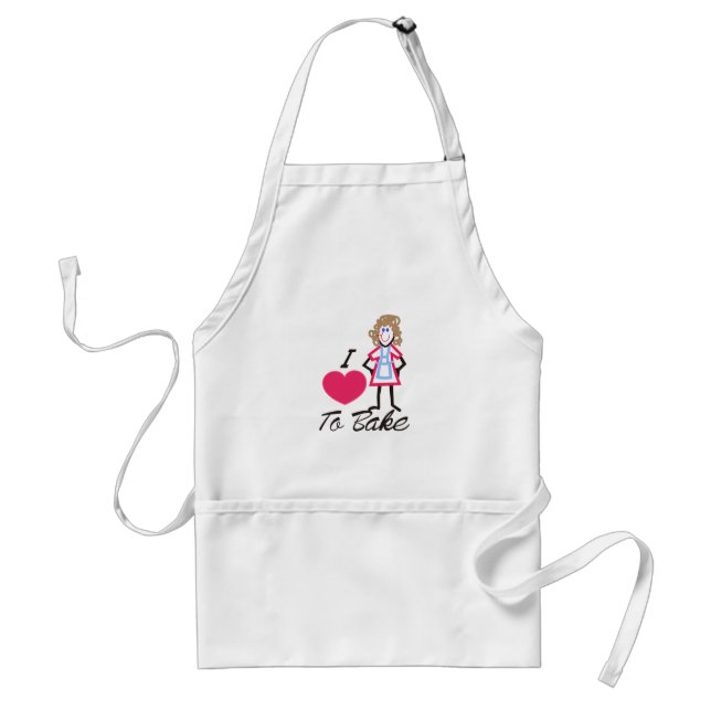 I Love To Bake Standard Apron (Front)