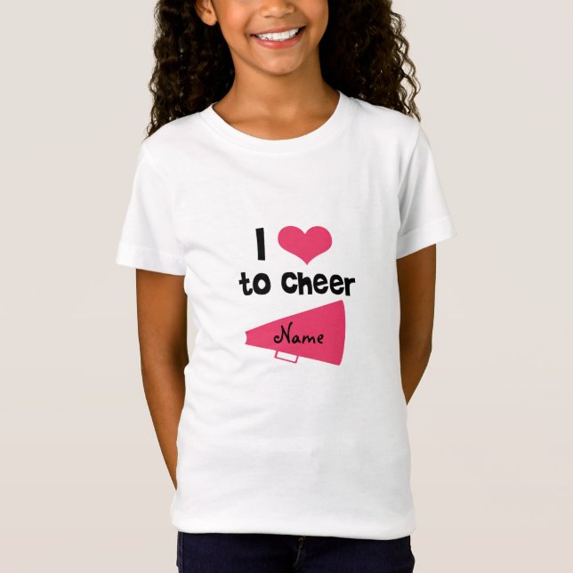 I love to Cheer - Cool Cheerleader Stuff T-Shirt (Front)