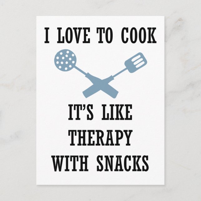 I Love to Cook Postcard (Front)