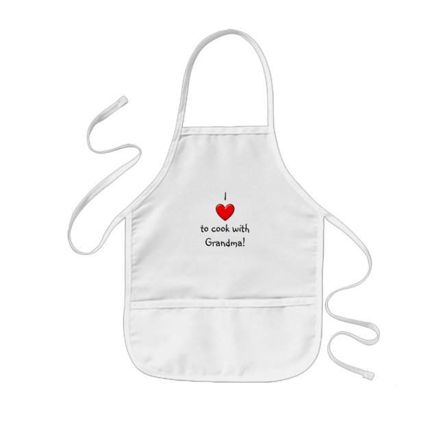 I love to cook with Grandma apron (Front)