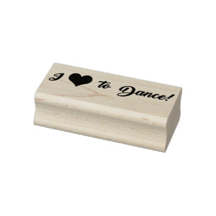 I love to dance rubber stamp