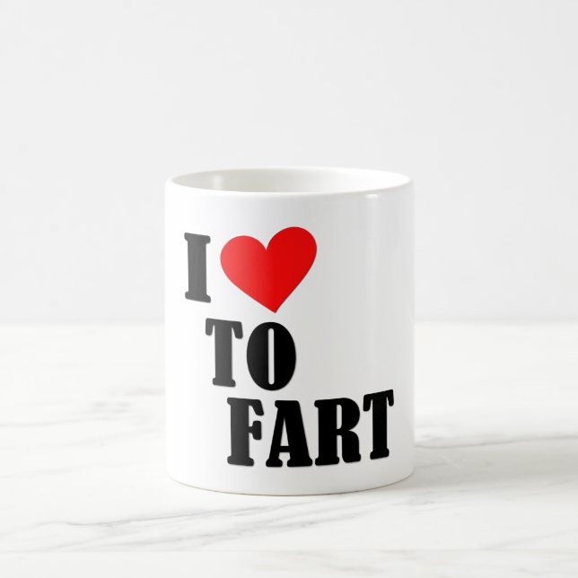 i Love To Fart Classic White Mug (Center)