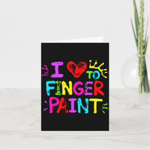I Love To Finger Paint Couple Funny Valentine Day  Card